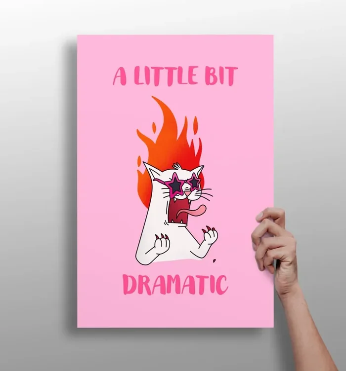 A Little Bit Dramatic Aluminum Print – 16×11 inches