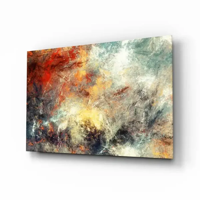 Abstract 3 Glass Wall Arts – 28.5 » x 18 «