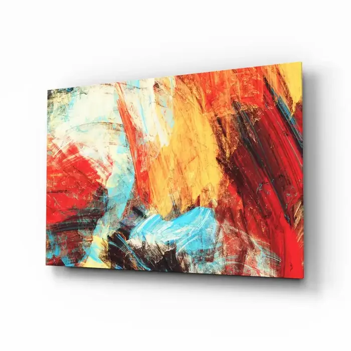 Abstract 3 Glass Wall Arts – 28.5 » x 18 «