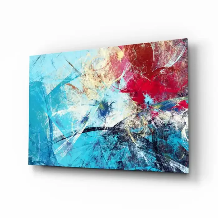 Abstract 4 Glass Wall Arts – 28.5 » x 18 «