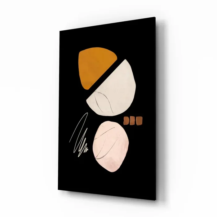 Abstract Acorn Glass Wall Art – 28.5 » x 18 «