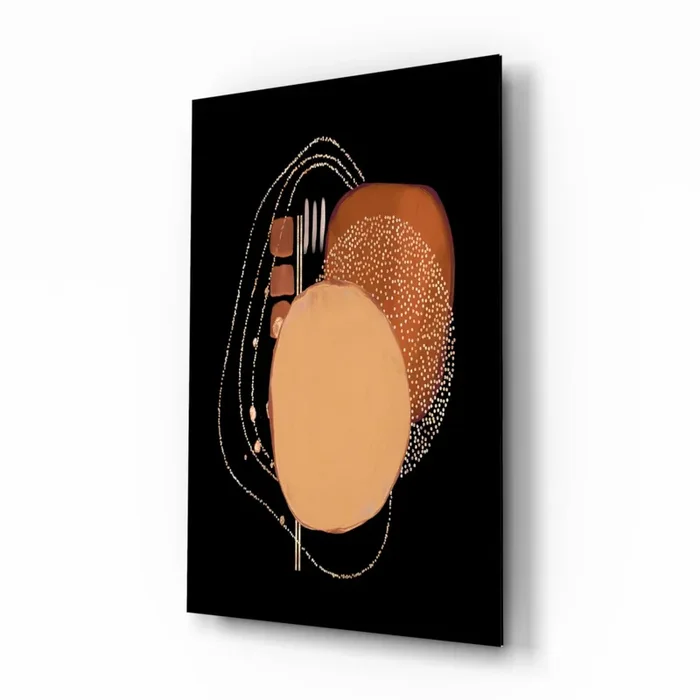 Abstract Black Glass Wall Art – 28.5 » x 18 «