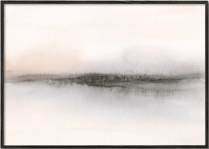 Abstract minimalist landscape in soft tones – Poster / 8 » x 12 » in / No