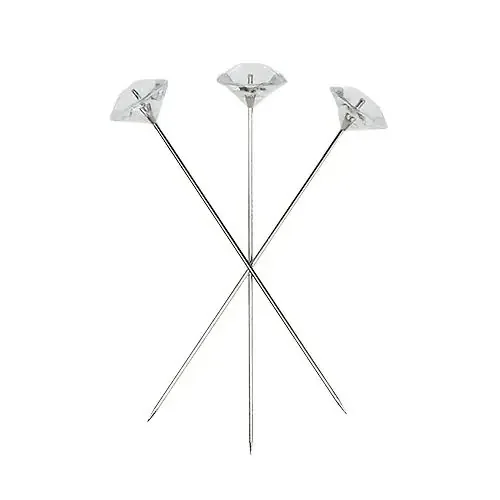 Agujas diamantadas Ø11mm trans transparentes 55uds