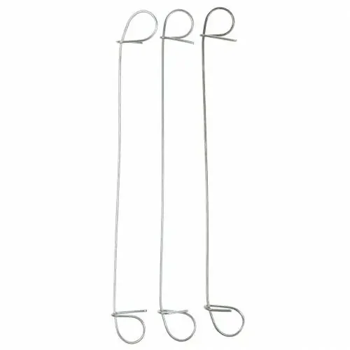 Alambre para encuadernación con ojales, galvanizado en plata, 1 mm x 120 mm, 100 unidades