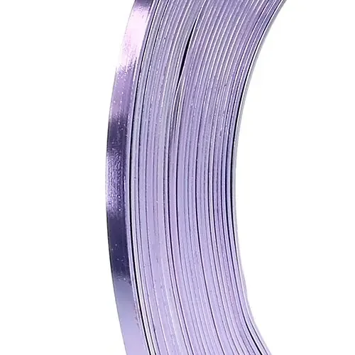 Alambre plano aluminio lavanda 5mm 10m