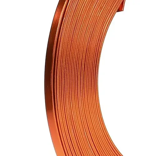 Alambre plano Aluminio Naranja 5mm 10m