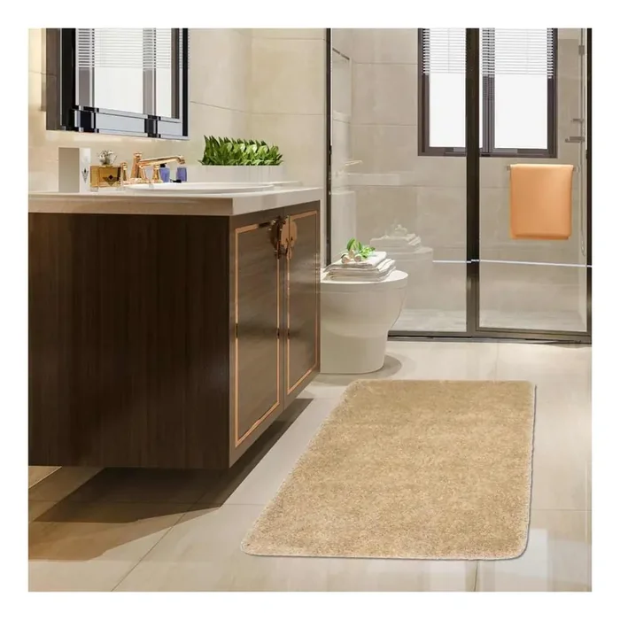 Alfombra baño Nuvia lavable antideslizante