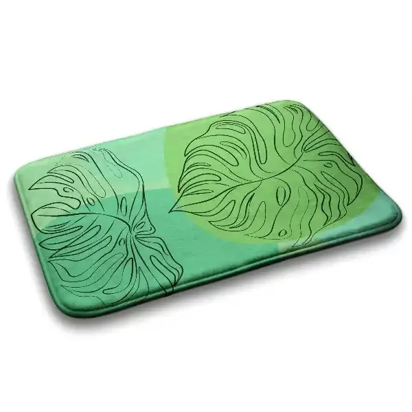 Alfombra de baño Hojas de monstruos
