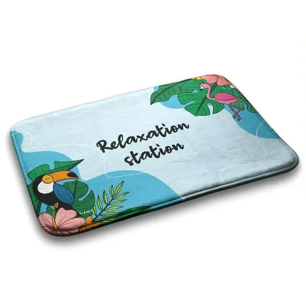 Alfombra de baño Pájaros tropicales
