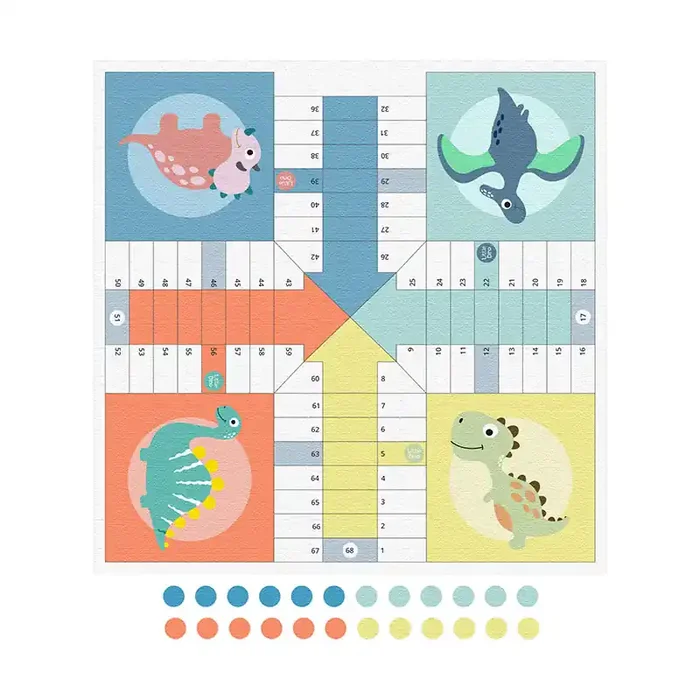 Alfombra didáctica infantil Parchís Dinosaurios
