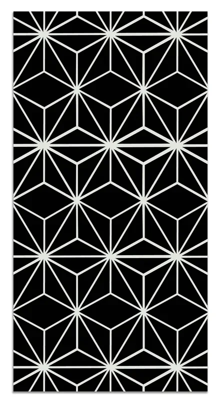 Alfombra Estrellada Negra – 40 x 80 cm