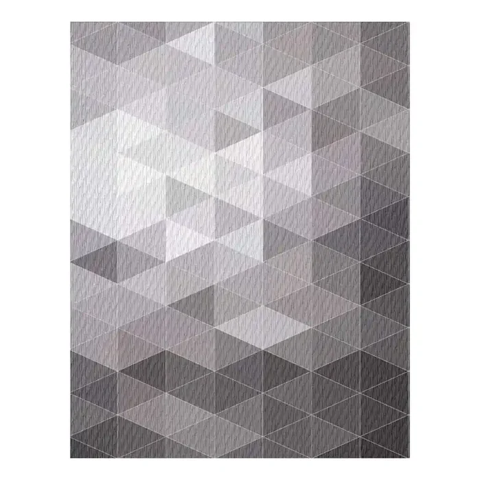 Alfombra impresión digital Prisma gris