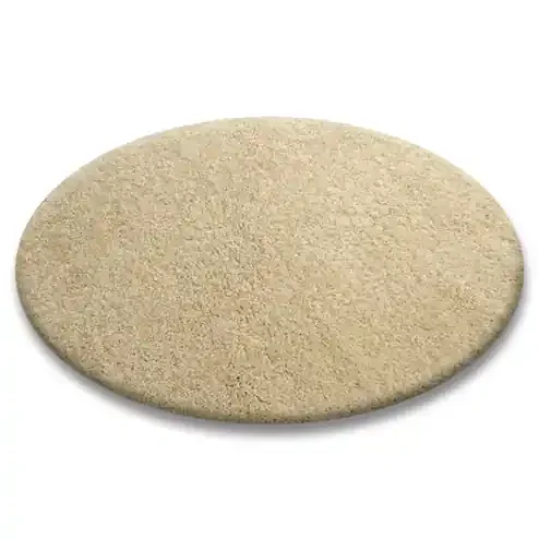 Alfombra SHAGGY 5 cm círculo beige claro