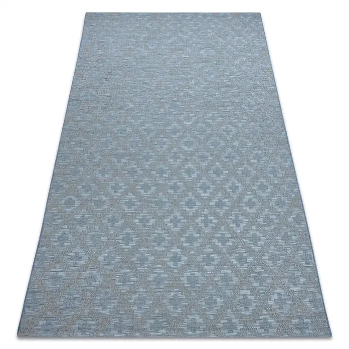 Alfombra sisal FORT 36215535 azul diamantes