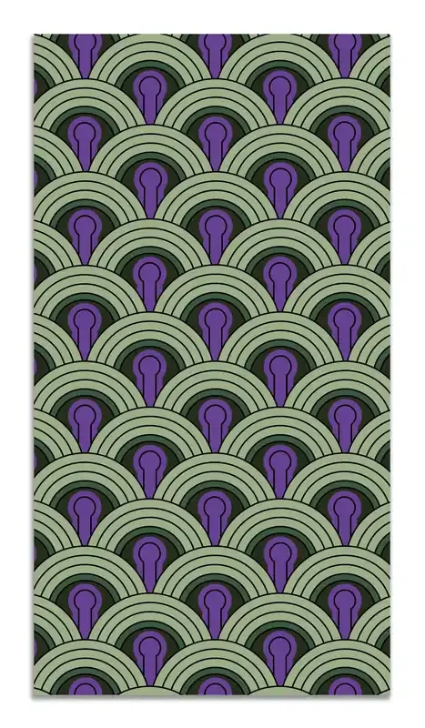 Alfombra Verde Hidráulico Redonda – 100 x 100 cm