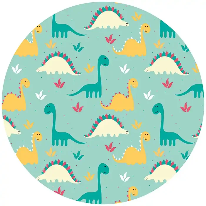 Alfombra Vinílica Redonda Dinos