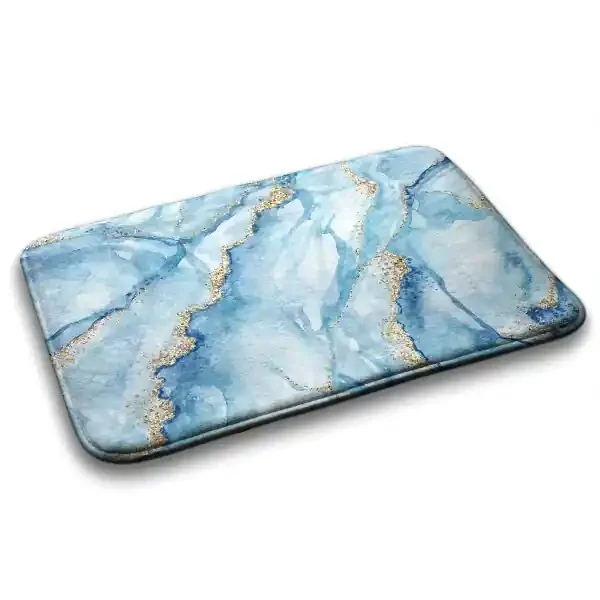 Alfombras baño Mármol azul