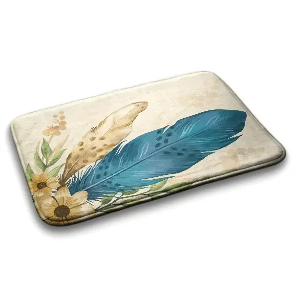 Alfombrilla Pluma y flores