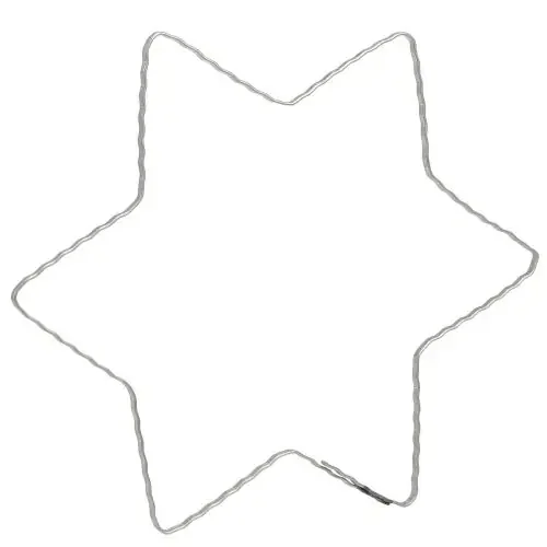 Anillo de estrella de alambre ondulado estrellas para corona navideña 20cm 10uds