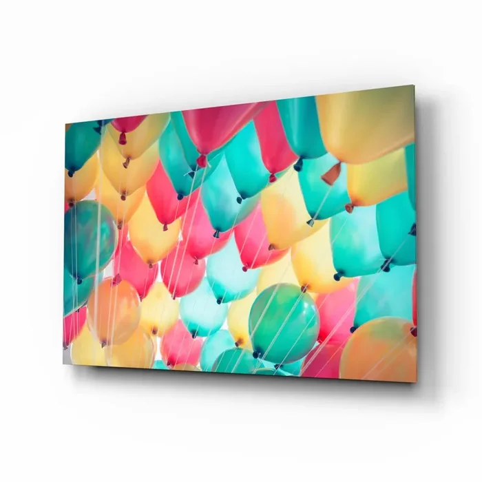 Balloons Glass Wall Art – 28.5 » x 18 «