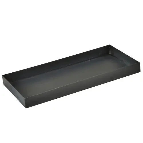 Bandeja decorativa bandeja metálica lavada negro gris 30×15cm