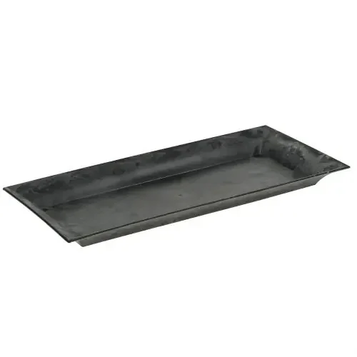 Bandeja decorativa veteada antracita 36x17cm 6ud