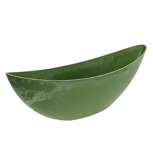 Barco de plástico verde 55,5cm x 14,5cm H17,5cm 1 pieza