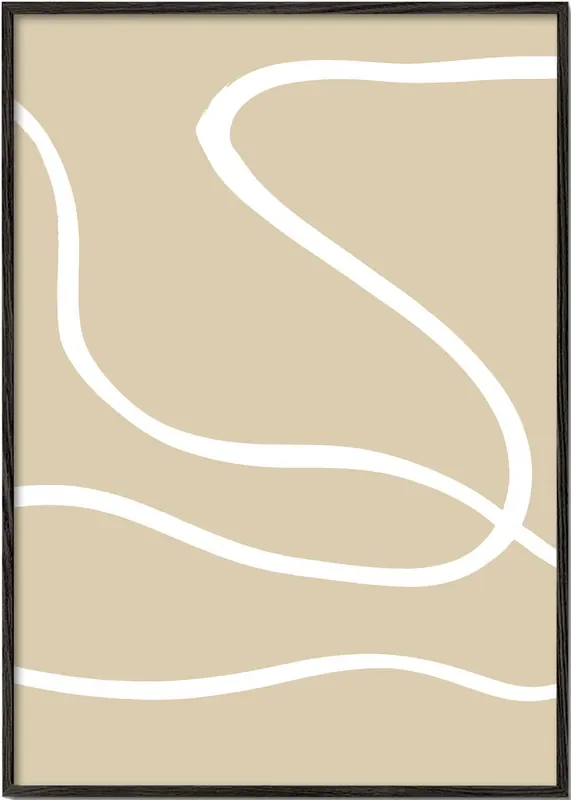 Beige Lines 01 – 1x Studio – Poster / 8 » x 12 » in / No
