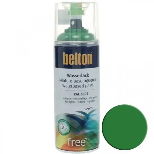 Belton free pintura base agua alto brillo color spray 400ml