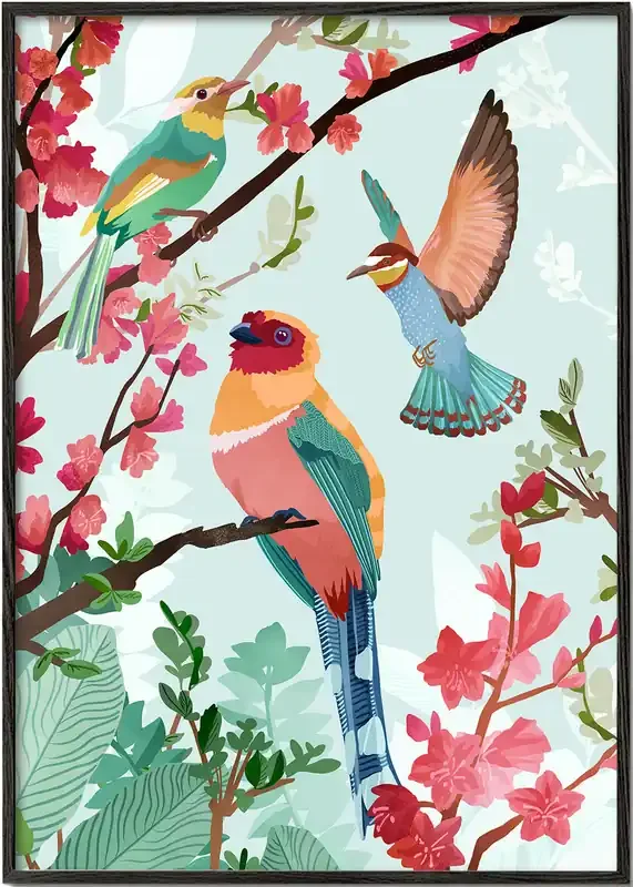 Birds of summer – Poster / 8 » x 12 » in / No