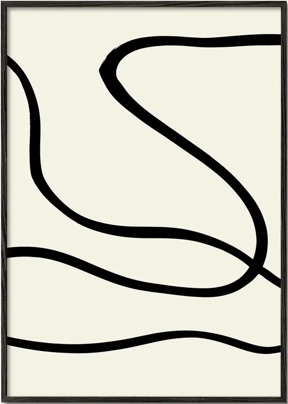 Black Lines 01 – 1x Studio – Poster / 8 » x 12 » in / No