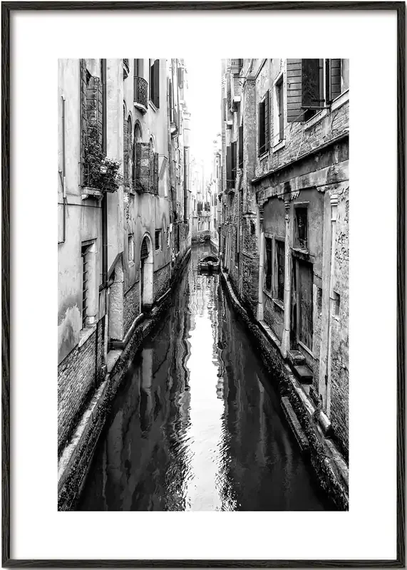 Black Venice – Small Canal – Poster / 8 » x 12 » in / No