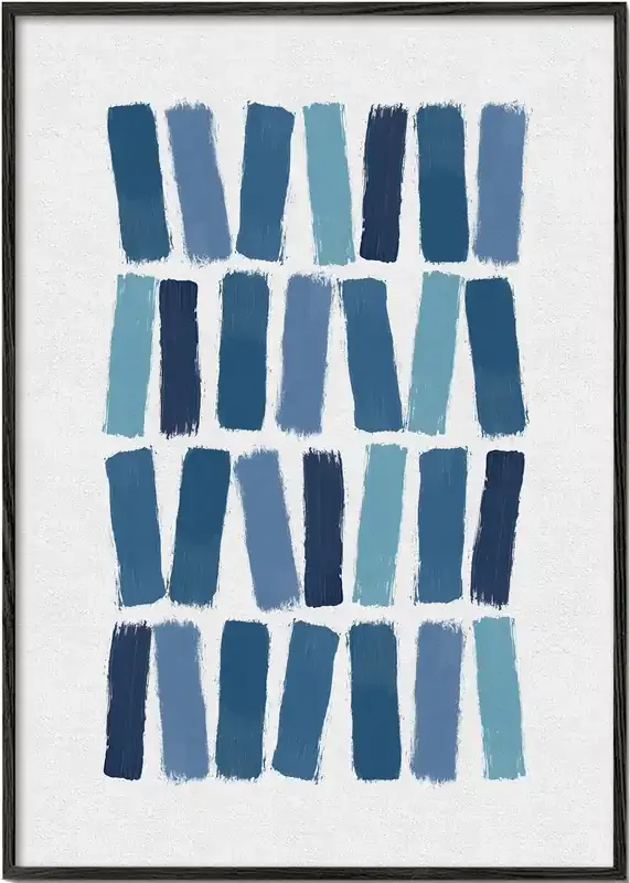 Blue Brush Strokes – Poster / 8 » x 12 » in / No