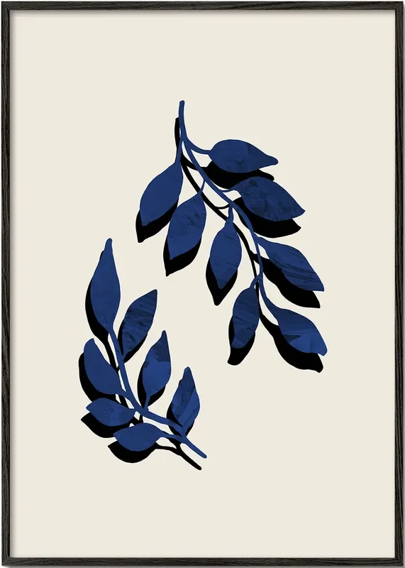 Blue Twig Brush – 1x Studio – Poster / 8 » x 12 » in / No