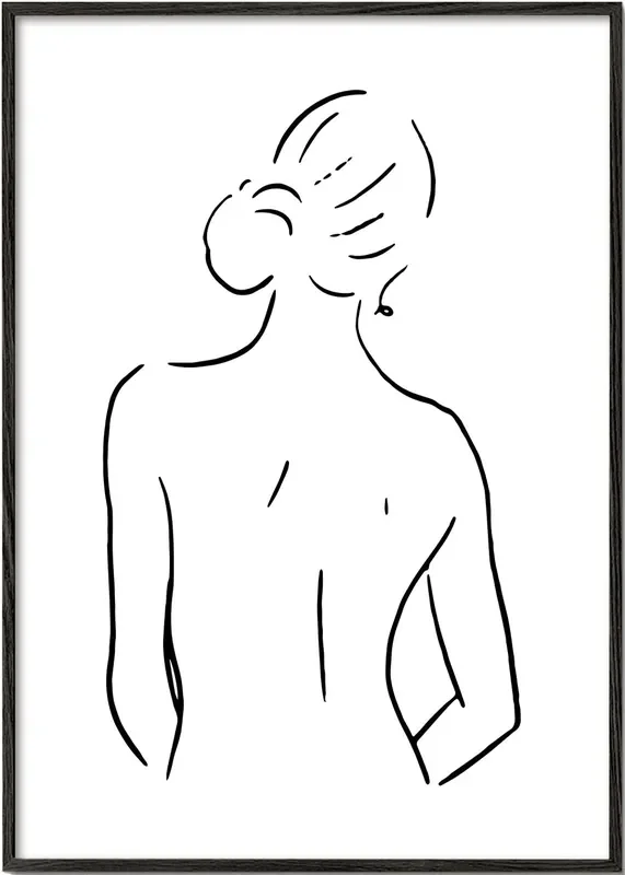 Body Sketch N 3 Black & White – Poster / 8 » x 12 » in / No