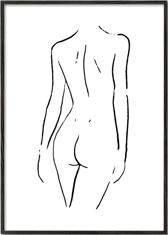 Body Sketch N 7 Black & White – Poster / 8 » x 12 » in / No