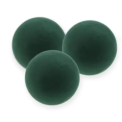 Bola de espuma floral pequeña verde Ø12cm 5 uds