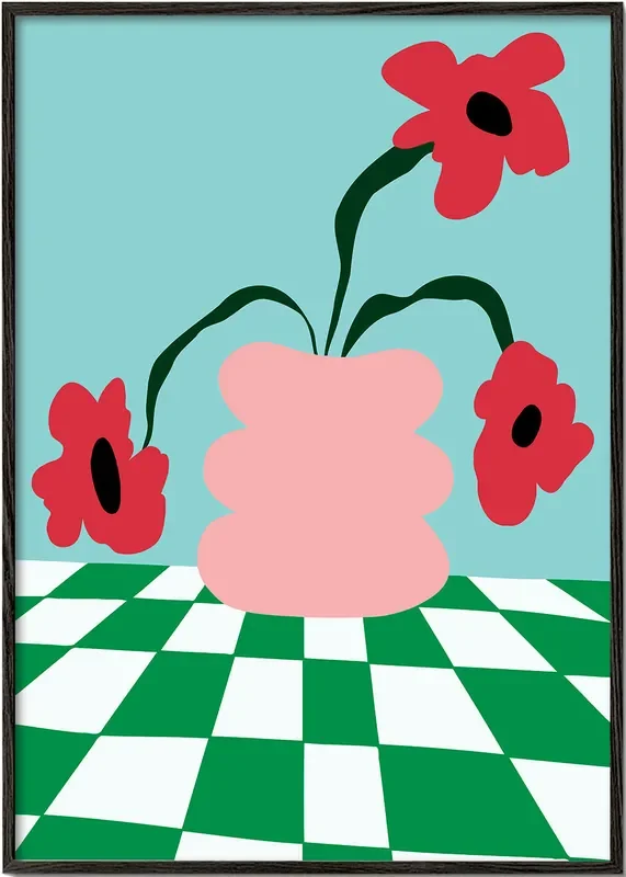 Bold Clay Florals – Miho Art Studio – Poster / 8 » x 12 » in / No