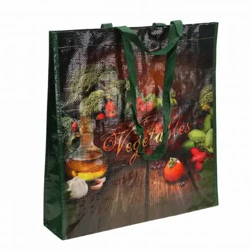 Bolsa de la compra con asas Verduras plástico 38×10×39cm
