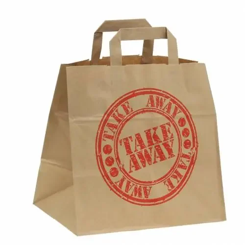 Bolsa de papel para llevar 26cm x 17cm x 25cm 25uds