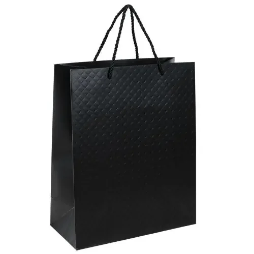 Bolsa de regalo bolsa de regalo negra 26×12×32cm 1ud