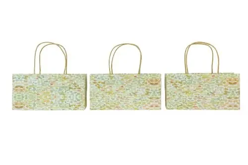 Bolsa de regalo con asas bolsa de regalo estampada 24×12×12cm 6ud