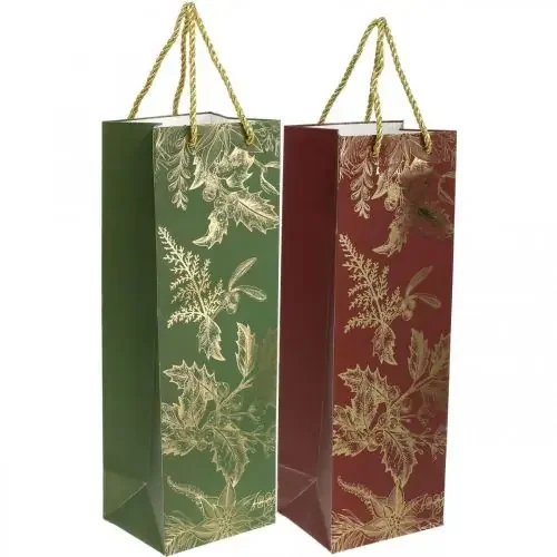 Bolsas de regalo de Navidad Bolsas de Navidad muérdago 12×36cm 2pcs