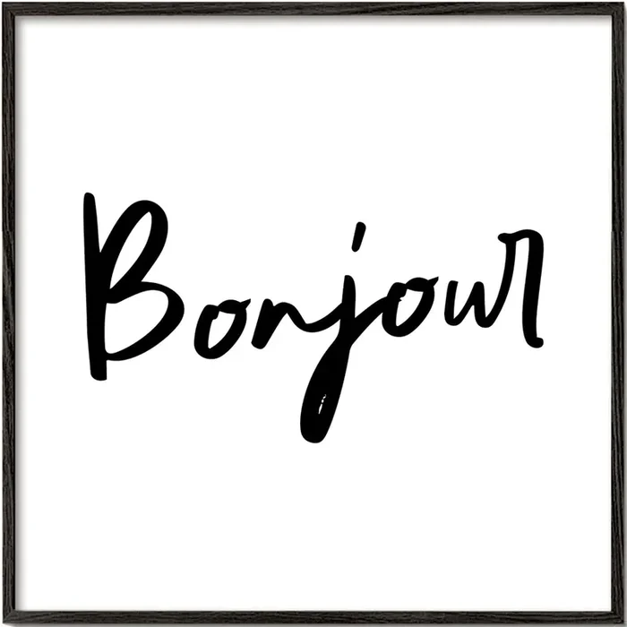 Bonjour Poster – Square – Poster / 20 » x 20 » in / No