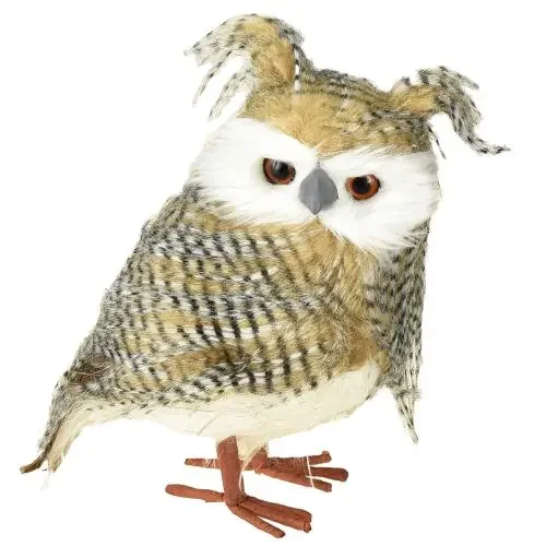 Búho decorativo, otoño, animal del bosque, decoración de invierno H27cm