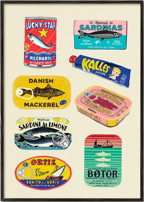 Canned Fish – Studio Mandariini – Poster / 8 » x 12 » in / No
