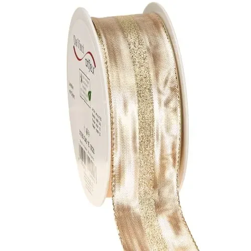 Cinta decorativa cinta dorada con purpurina cinta navideña 40mm 20m