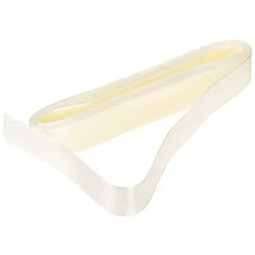 Cinta decorativa para regalo, cinta color crema con orillo, 15 mm, 3 m, 10 unidades