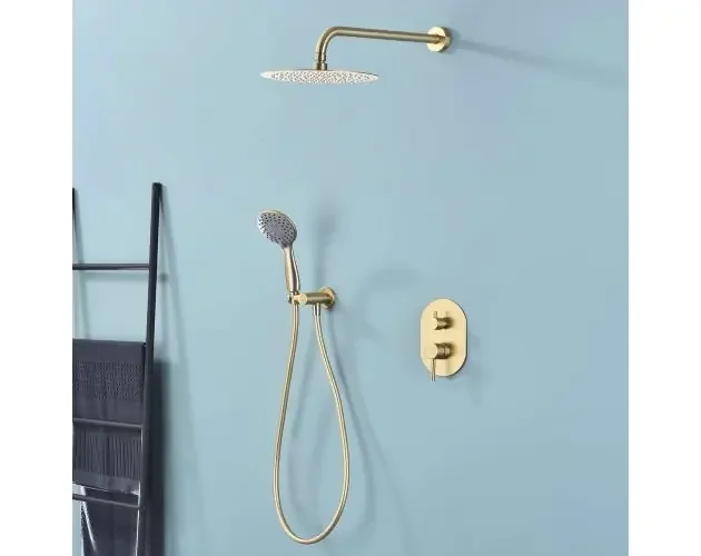 Conjunto de ducha encastrado sky bath oro cepillado inox s304 serie soul | Brico Depôt Occasione Imperdibile